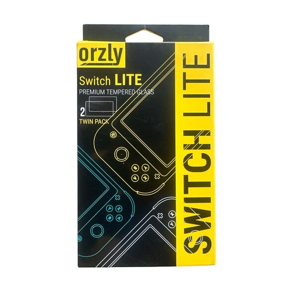 Orzly 2 Pack Nintendo Switch Lite Screen Protector Premium Tempered Glass - Picture 1 of 2